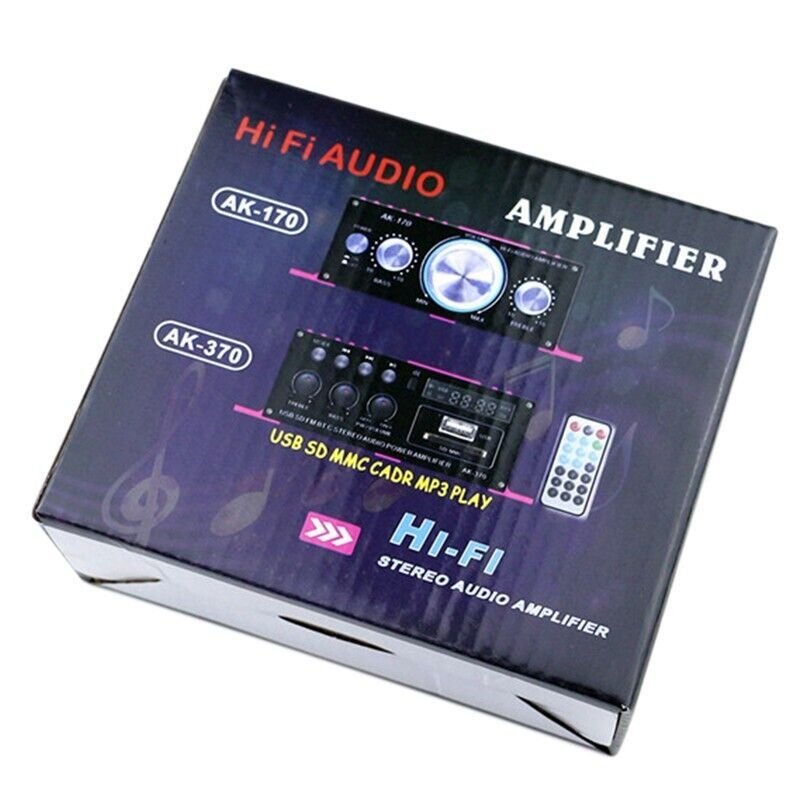 400W 12V 2 Channel Powerful Stereo Audio Power Amplifier HiFi Bass Amp Car Home - Task & Tether