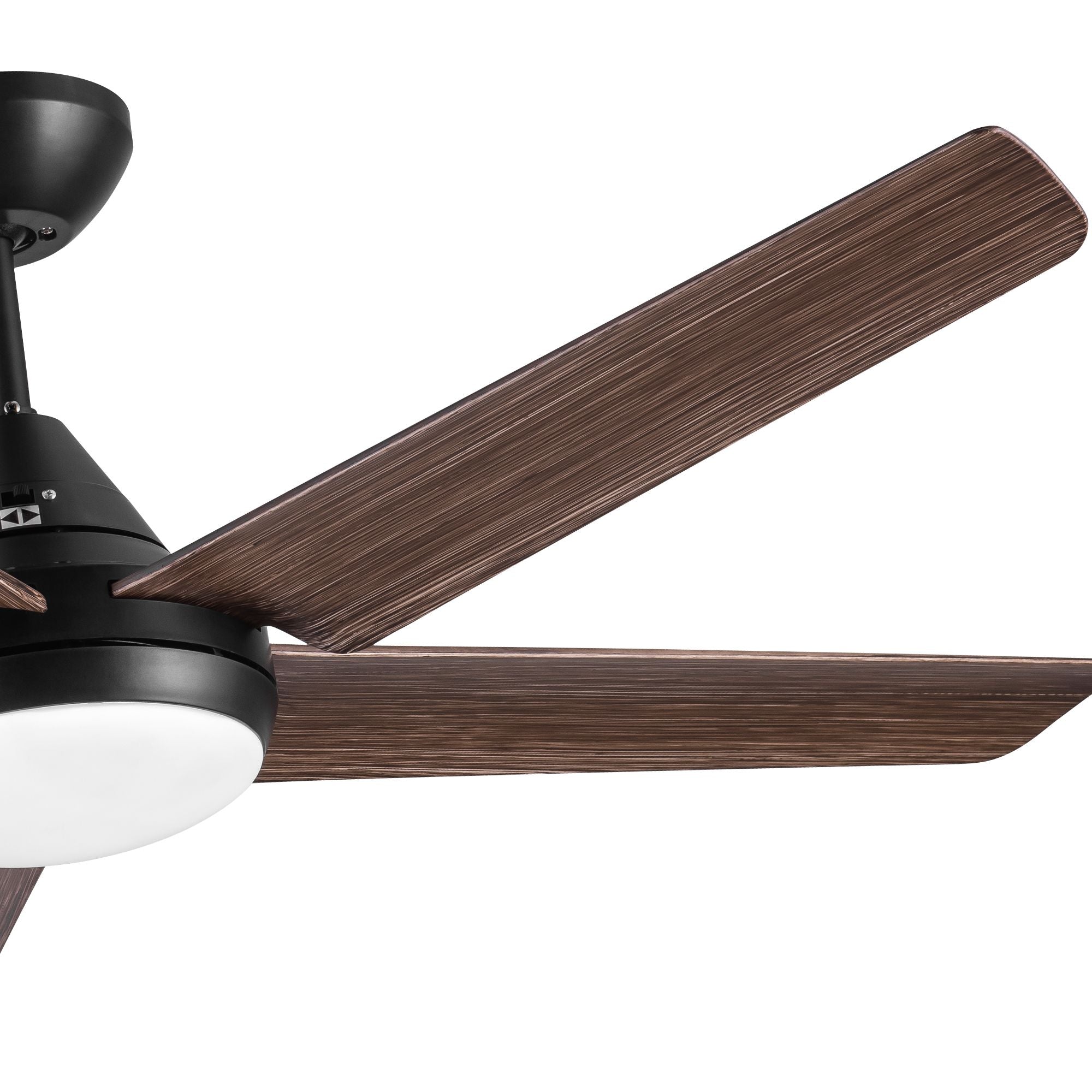 48 in. Integrated LED Indoor Brown Ceiling Fan with Light Kit and Remote Control - Task & Tether