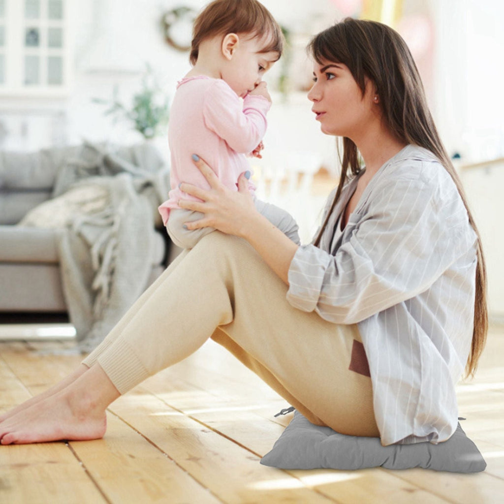 4Pcs Chair Cushion Pads Pillow Soft Tie On Square Sitting Mats For Home Office Car Sitting Travel(Standard) - Task & Tether