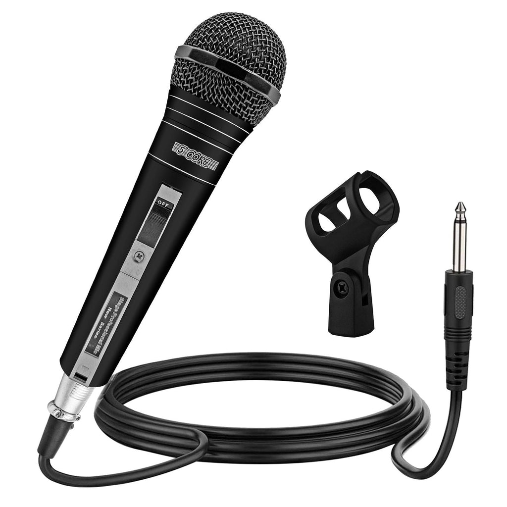 5 CORE Microphone Dynamic Vocal Handheld Mic Cardioid Unidirectional Microfono w On Off Switch + XLR Audio Cable for Singing Karaoke Public Speaking & Parties - PM 757 - Task & Tether