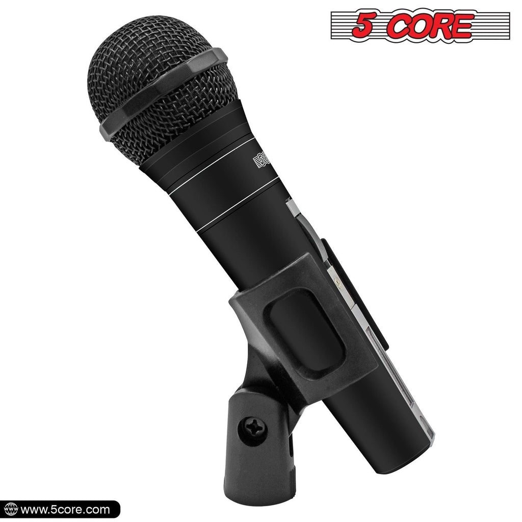 5 CORE Microphone Dynamic Vocal Handheld Mic Cardioid Unidirectional Microfono w On Off Switch + XLR Audio Cable for Singing Karaoke Public Speaking & Parties - PM 757 - Task & Tether
