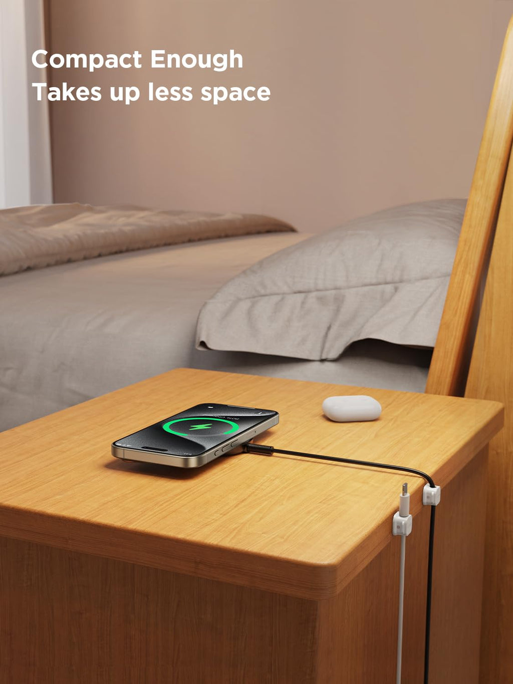 6 Pack Magnetic Cable Clips [Cable Smooth Adjustable] Cord Holder, Under Desk Cable Management, JOYROOM Adhesive Wire Holder Keeper Organizer for Home Office Desk Phone Car Wall Desktop Nightstand - Task & Tether