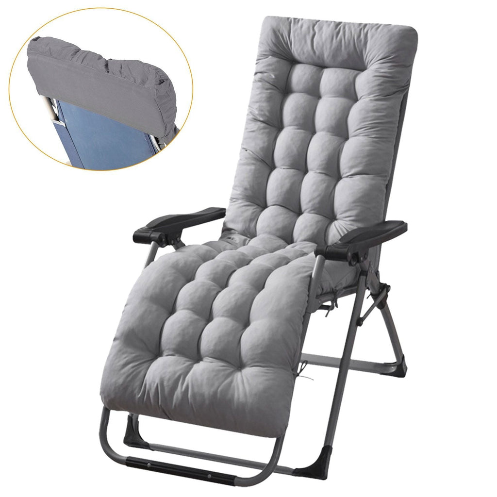 67x22in Chaise Lounger Cushion Recliner Rocking Chair Sofa Mat Deck Chair Cushion - Task & Tether