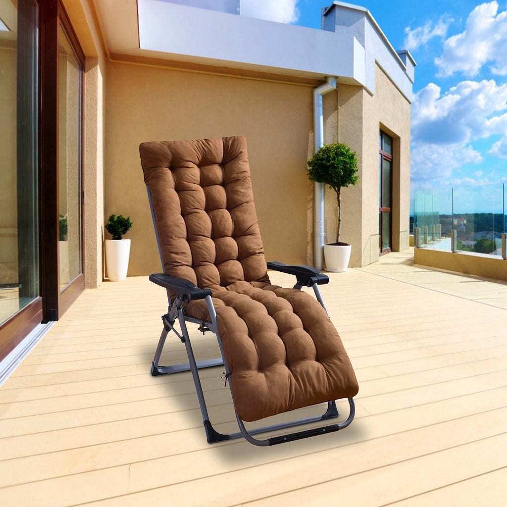 67x22in Chaise Lounger Cushion Recliner Rocking Chair Sofa Mat Deck Chair Cushion - Task & Tether