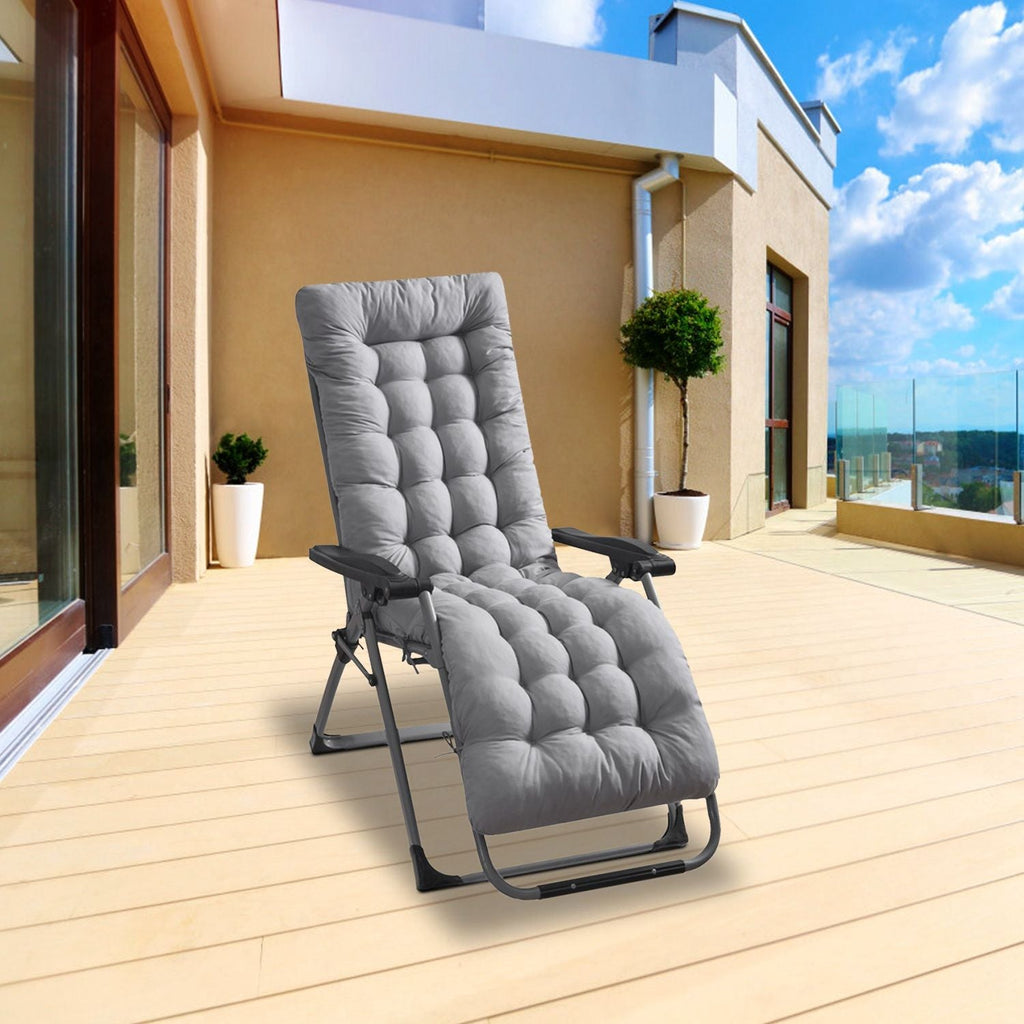 67x22in Chaise Lounger Cushion Recliner Rocking Chair Sofa Mat Deck Chair Cushion - Task & Tether