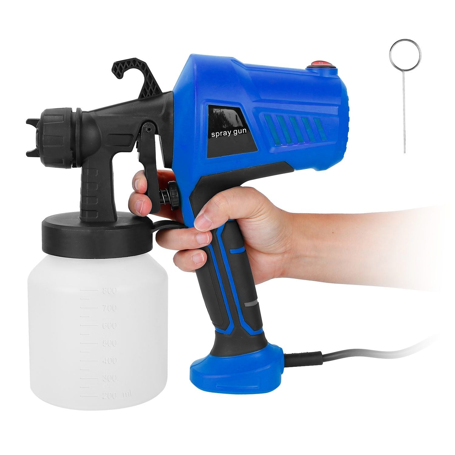 700W Electric Paint Sprayer Handheld HVLP Spray Painter Painting Spray Gun For Fences Brick Walls - Task & Tether
