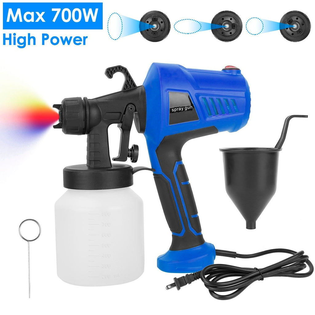 700W Electric Paint Sprayer Handheld HVLP Spray Painter Painting Spray Gun For Fences Brick Walls - Task & Tether