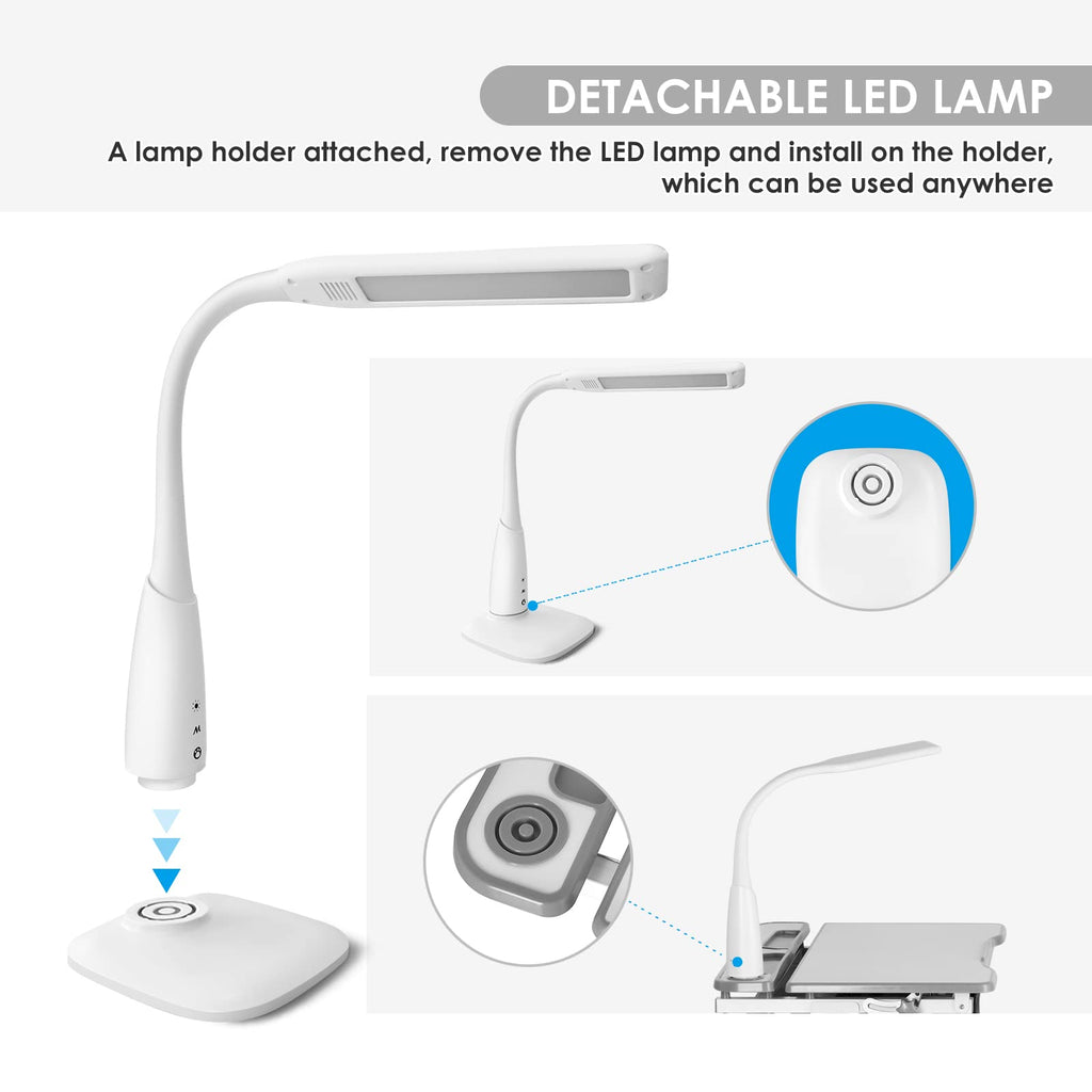 Height Adjustable Kids Study Desk Set with LED Lamp & Drawer - Blue-1 - Task & Tether