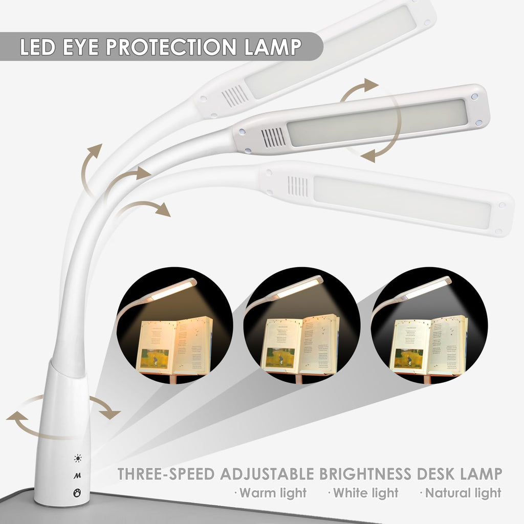 Height Adjustable Kids Study Desk Set with LED Lamp & Drawer - Blue-1 - Task & Tether