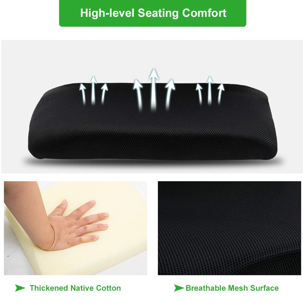 Ergonomic Mid-Back Desk Chair w/ Lumbar Support | Adjustable Height | Rolling Wheels | Dark Black - Task & Tether