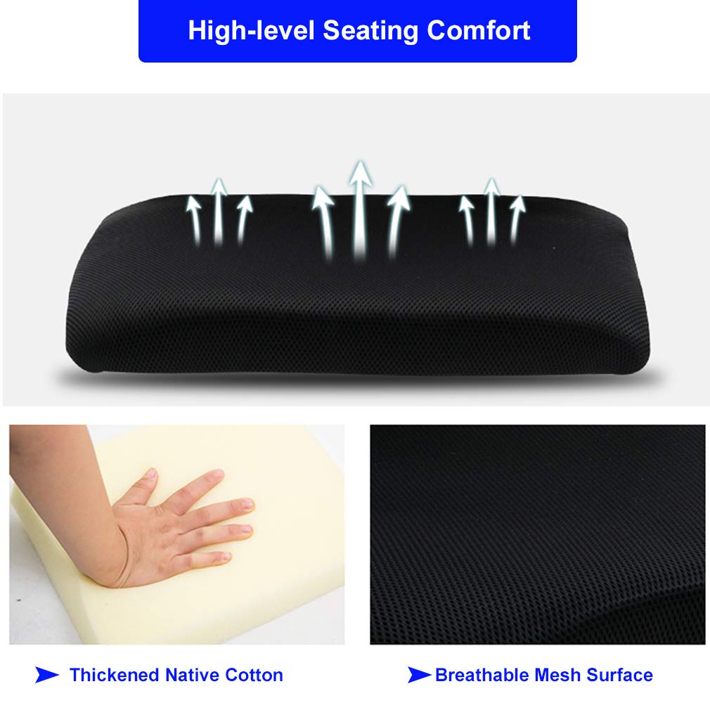 Ergonomic Mid-Back Desk Chair w/ Lumbar Support | Adjustable Height | Rolling Wheels | Dark Black - Task & Tether