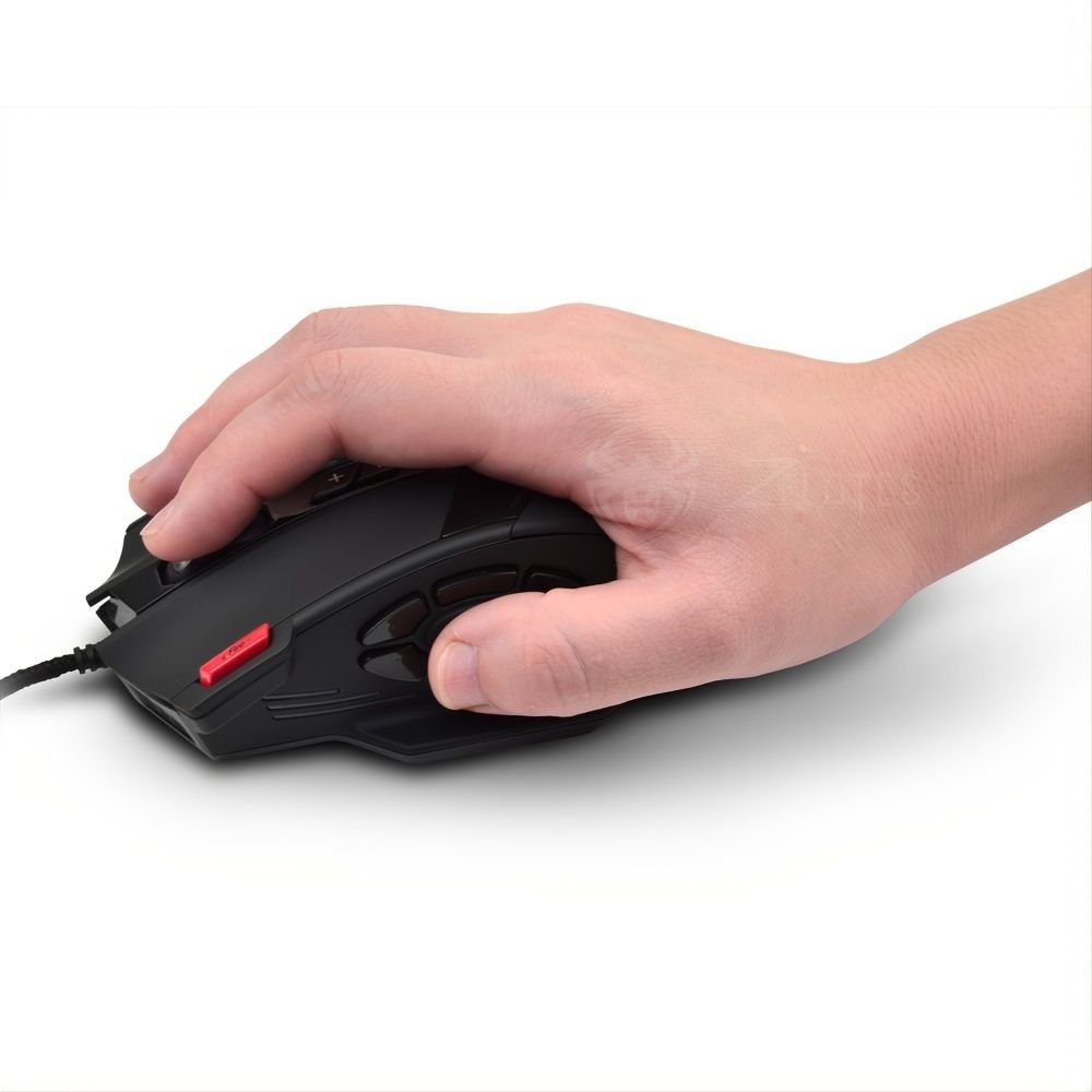 C12 Programmable 12 Button Gaming Mouse - Task & Tether