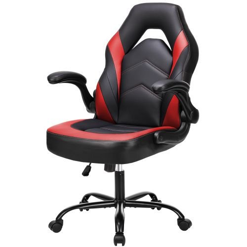 Adjustable Ergonomic Gaming Office Chair with PU Leather Racing Design for Christmas Furniture - Task & Tether