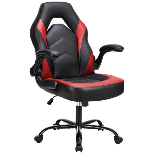 Ergonomic Office Computer Home Gaming Desk Chair Adjustable PU Leather Racing Chair Flip - up Armrest For Christmas Furniture - Task & Tether
