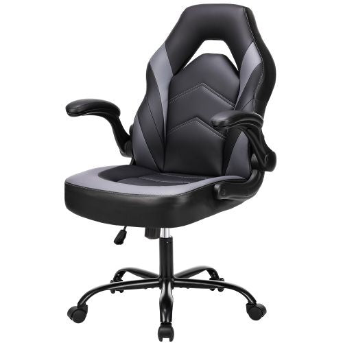 Ergonomic Office Computer Home Gaming Desk Chair Adjustable PU Leather Racing Chair Flip - up Armrest For Christmas Furniture - Task & Tether