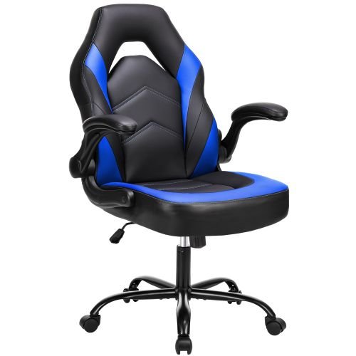 Ergonomic Office Computer Home Gaming Desk Chair Adjustable PU Leather Racing Chair Flip - up Armrest For Christmas Furniture - Task & Tether
