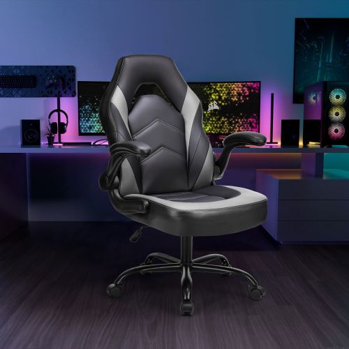 Adjustable Ergonomic Gaming Office Chair with PU Leather Racing Design for Christmas Furniture - Task & Tether
