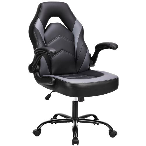 Adjustable Ergonomic Gaming Office Chair with PU Leather Racing Design for Christmas Furniture - Task & Tether