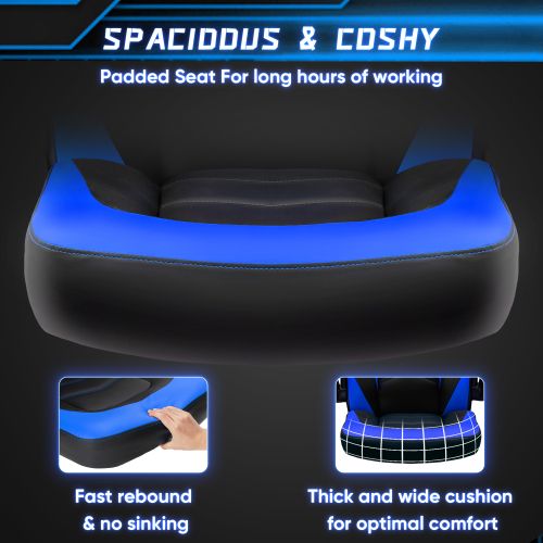 Ergonomic Office Computer Home Gaming Desk Chair Adjustable PU Leather Racing Chair Flip - up Armrest For Christmas Furniture - Task & Tether