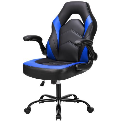 Adjustable Ergonomic Gaming Office Chair with PU Leather Racing Design for Christmas Furniture - Task & Tether