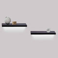 LED Black Floating Shelves - Stylish Storage Solution - Task & Tether