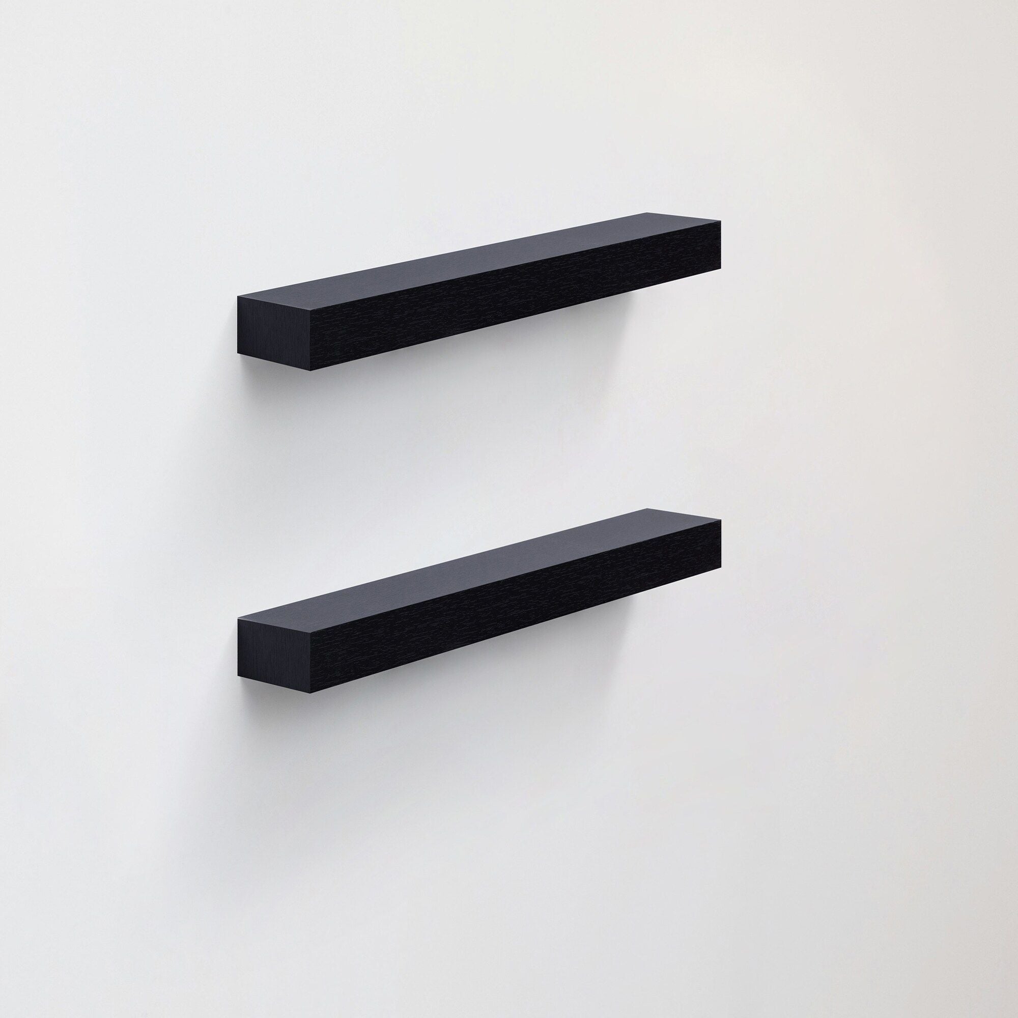 LED Black Floating Shelves - Stylish Storage Solution - Task & Tether