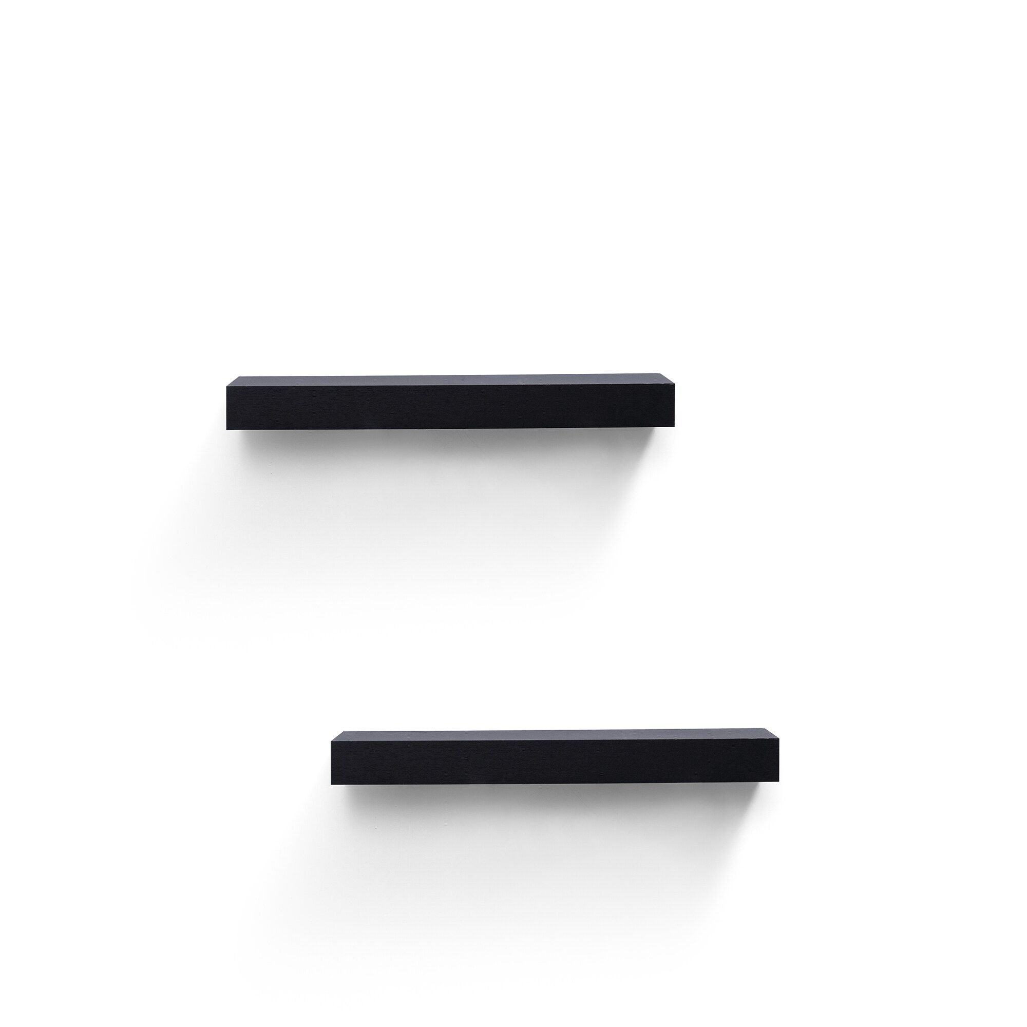 LED Black Floating Shelves - Stylish Storage Solution - Task & Tether