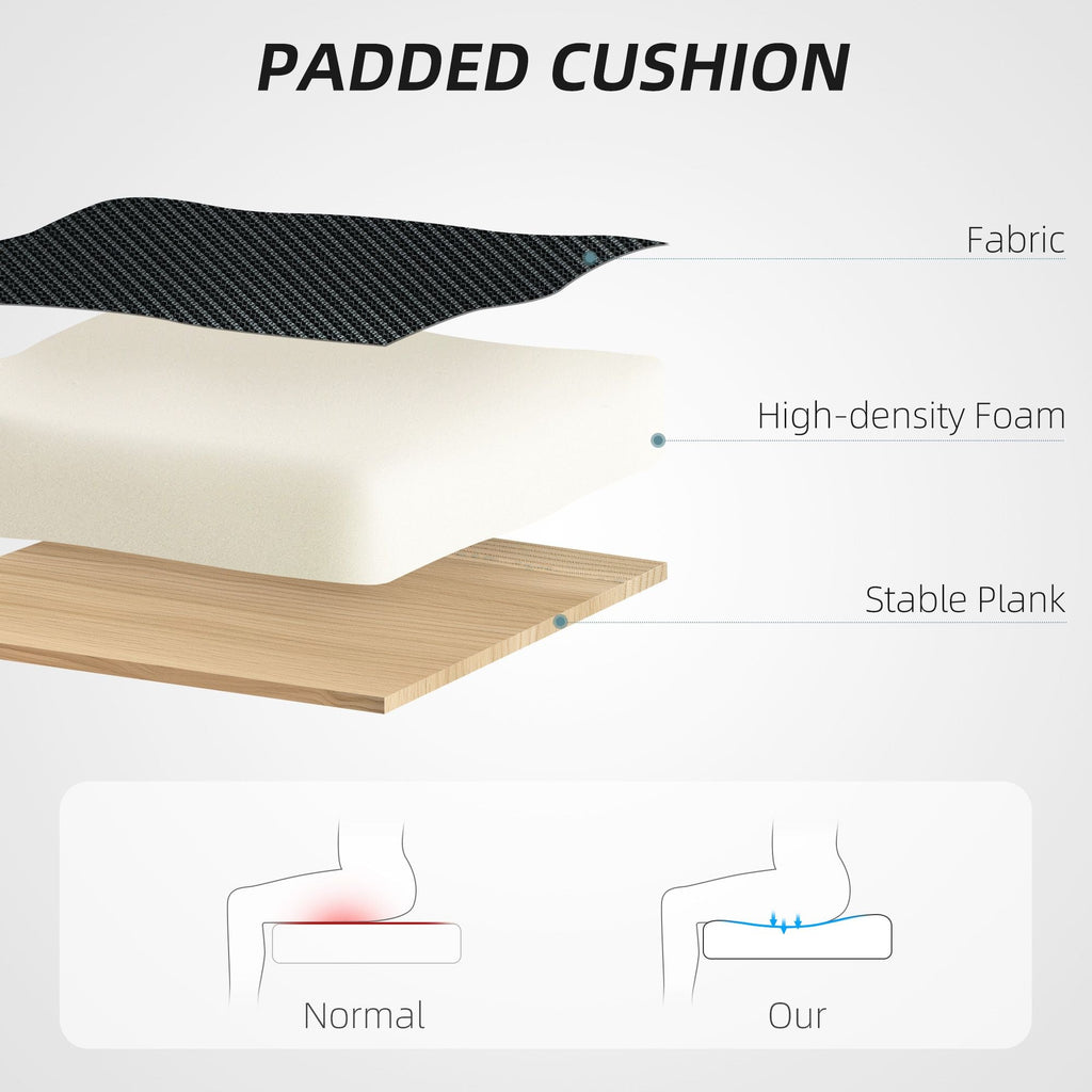 HOMCOM Mesh Office Chair, Ergonomic Desk Chair with Flip - up Armrest, Rotatable Headrest, Adjustable Lumbar Support, Black - Task & Tether