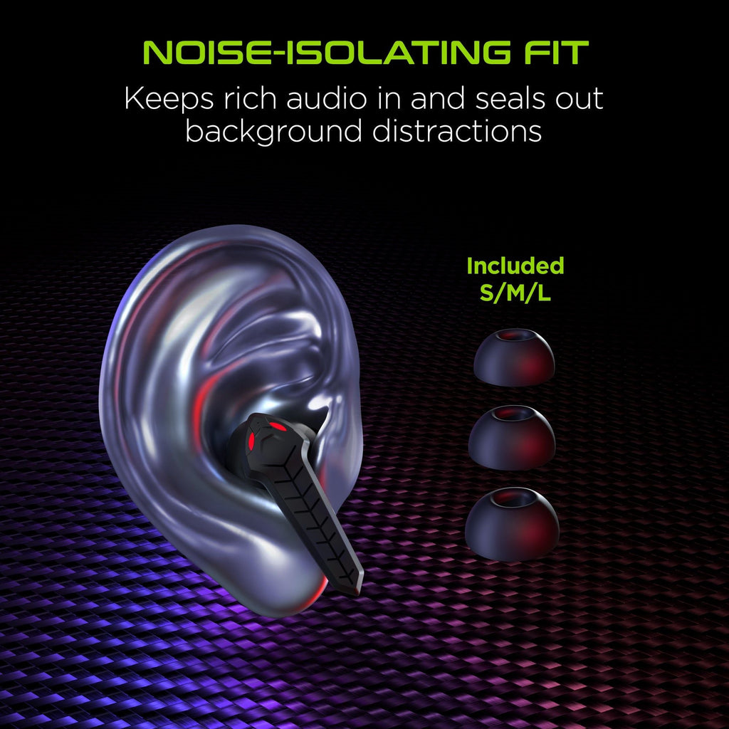 HyperGear CobraStrike True Wireless Gaming Earbuds - Task & Tether