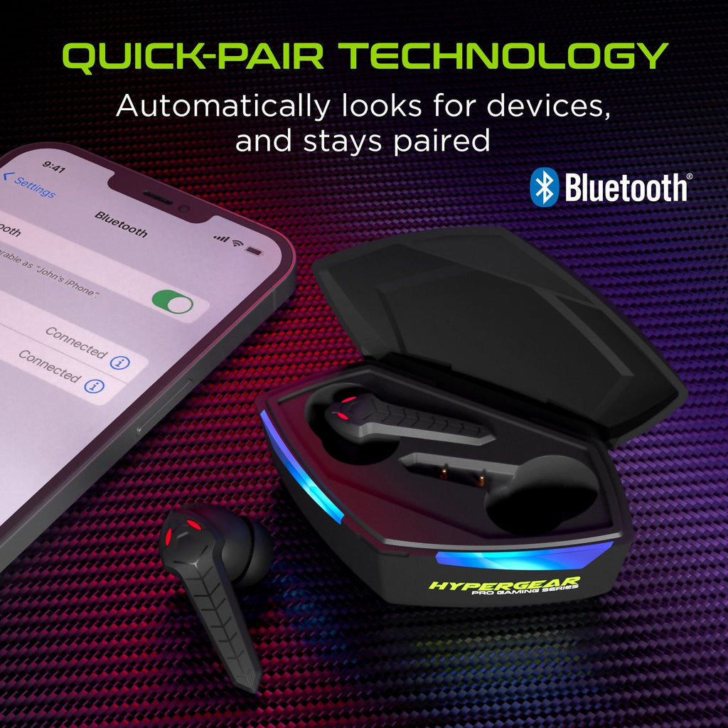 HyperGear CobraStrike True Wireless Gaming Earbuds - Task & Tether