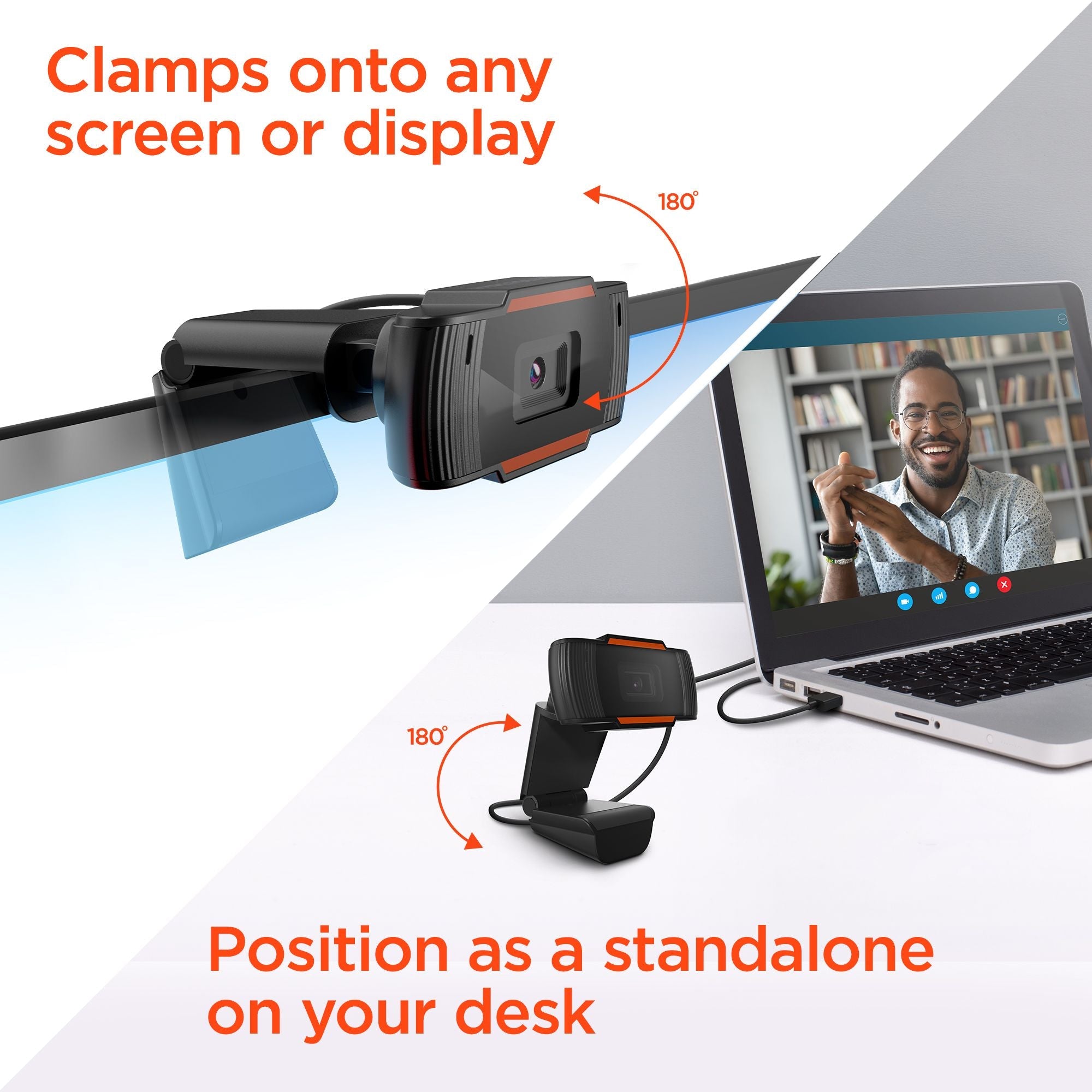 HyperGear HyperStream 1080P Webcam - Task & Tether