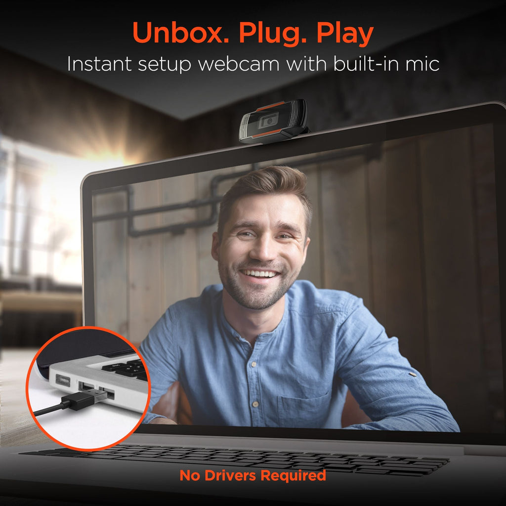 HyperGear HyperStream 1080P Webcam - Task & Tether