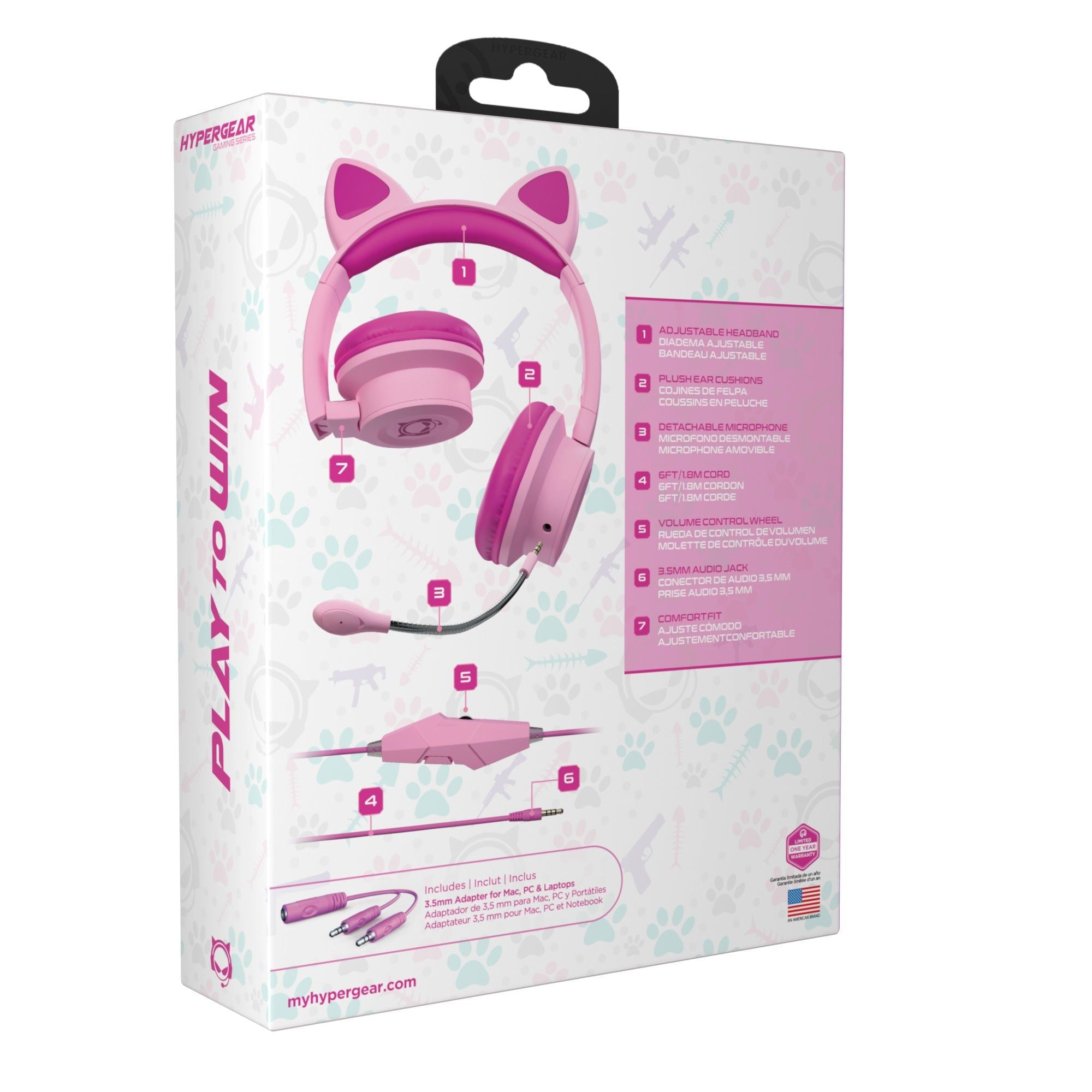 HyperGear Kombat Kitty Gaming Headset - Task & Tether