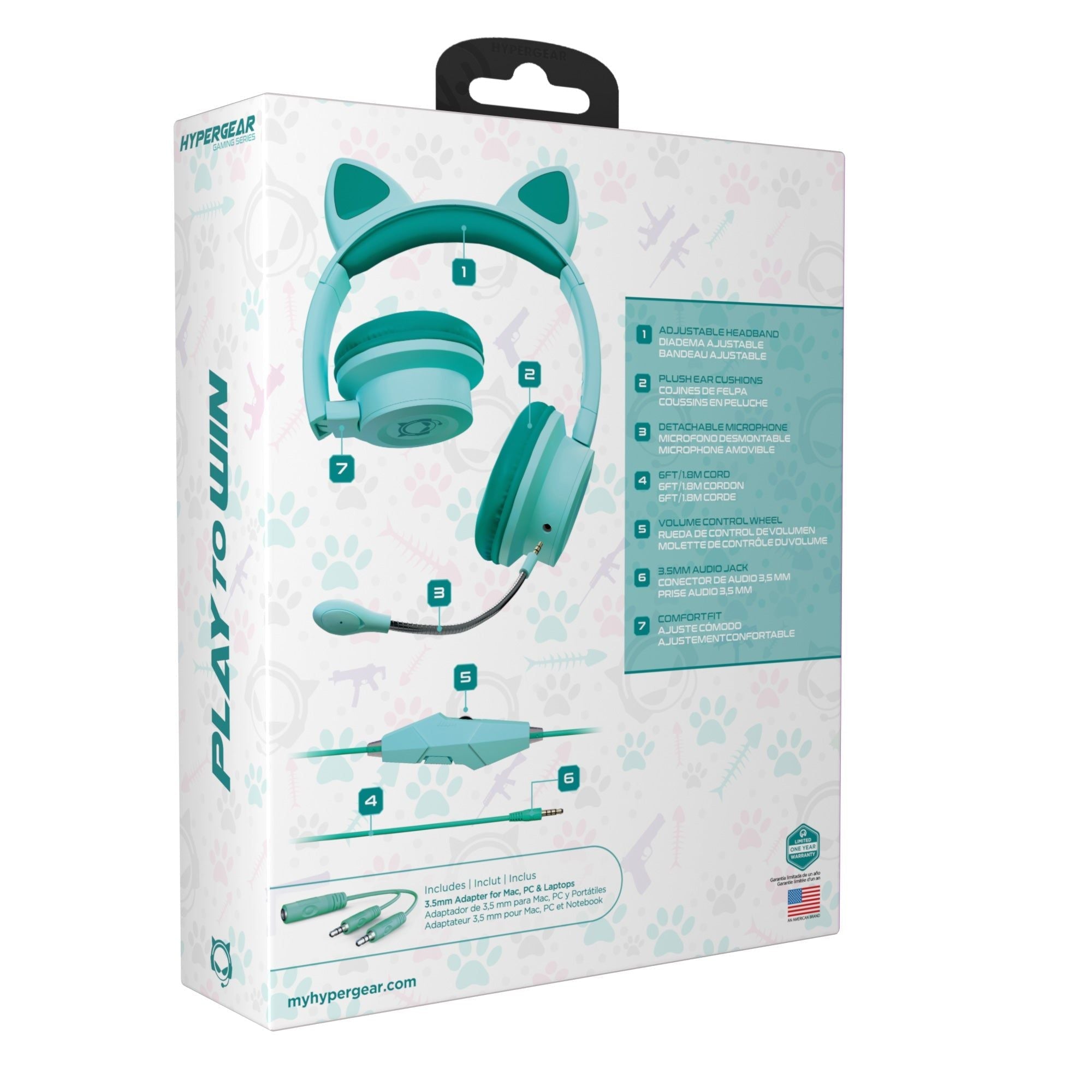 HyperGear Kombat Kitty Gaming Headset - Task & Tether