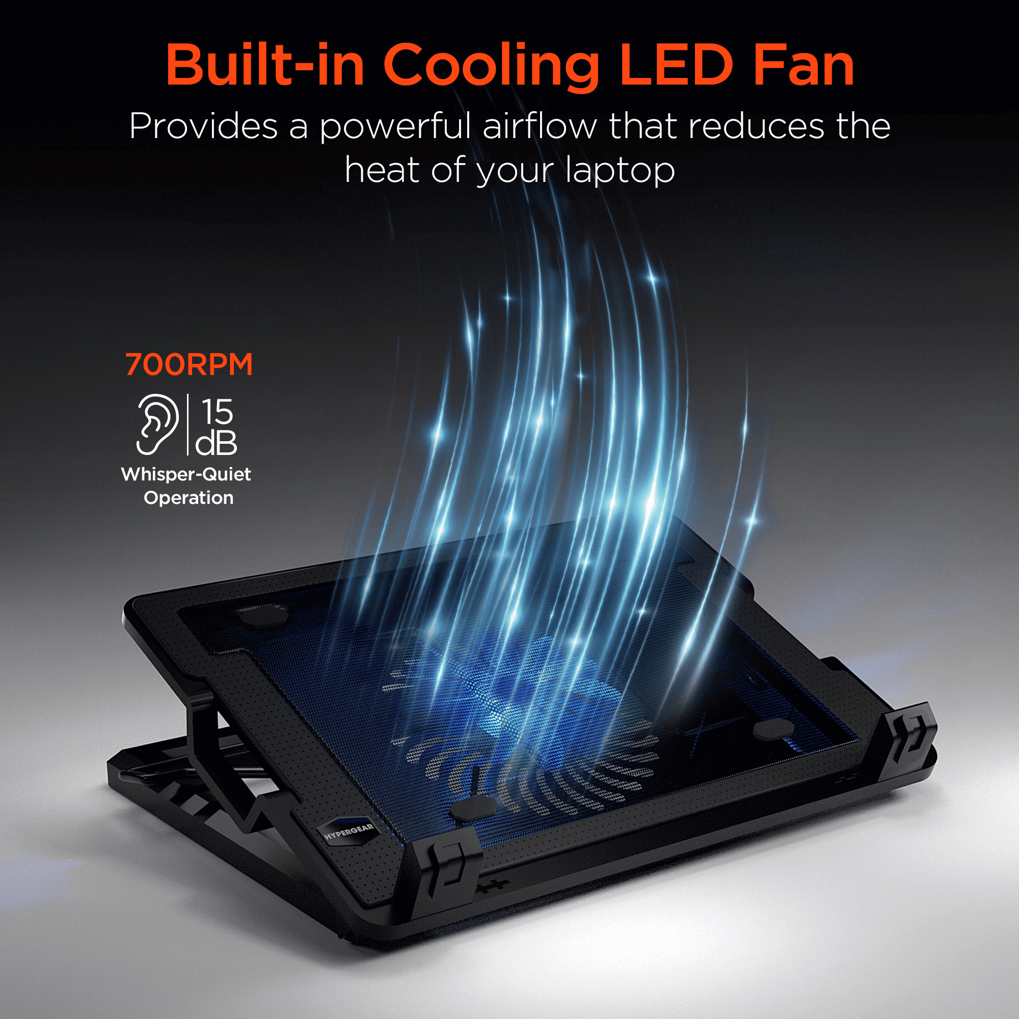 HyperGear UpRite Air Portable Laptop Cooling Stand - Task & Tether