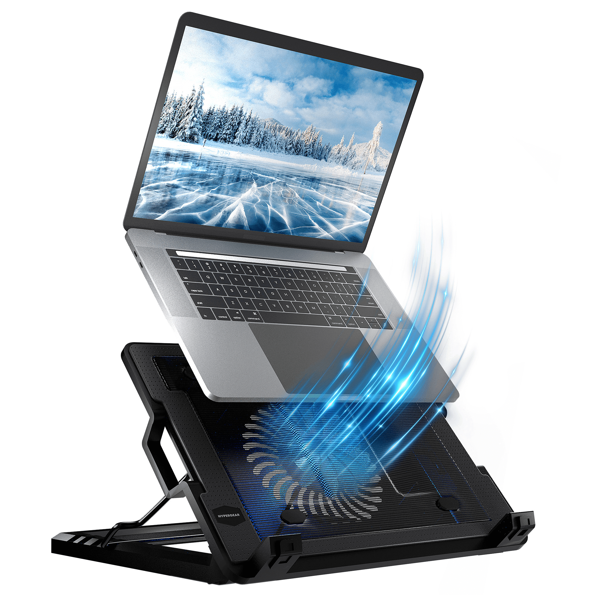 HyperGear UpRite Air Portable Laptop Cooling Stand - Task & Tether