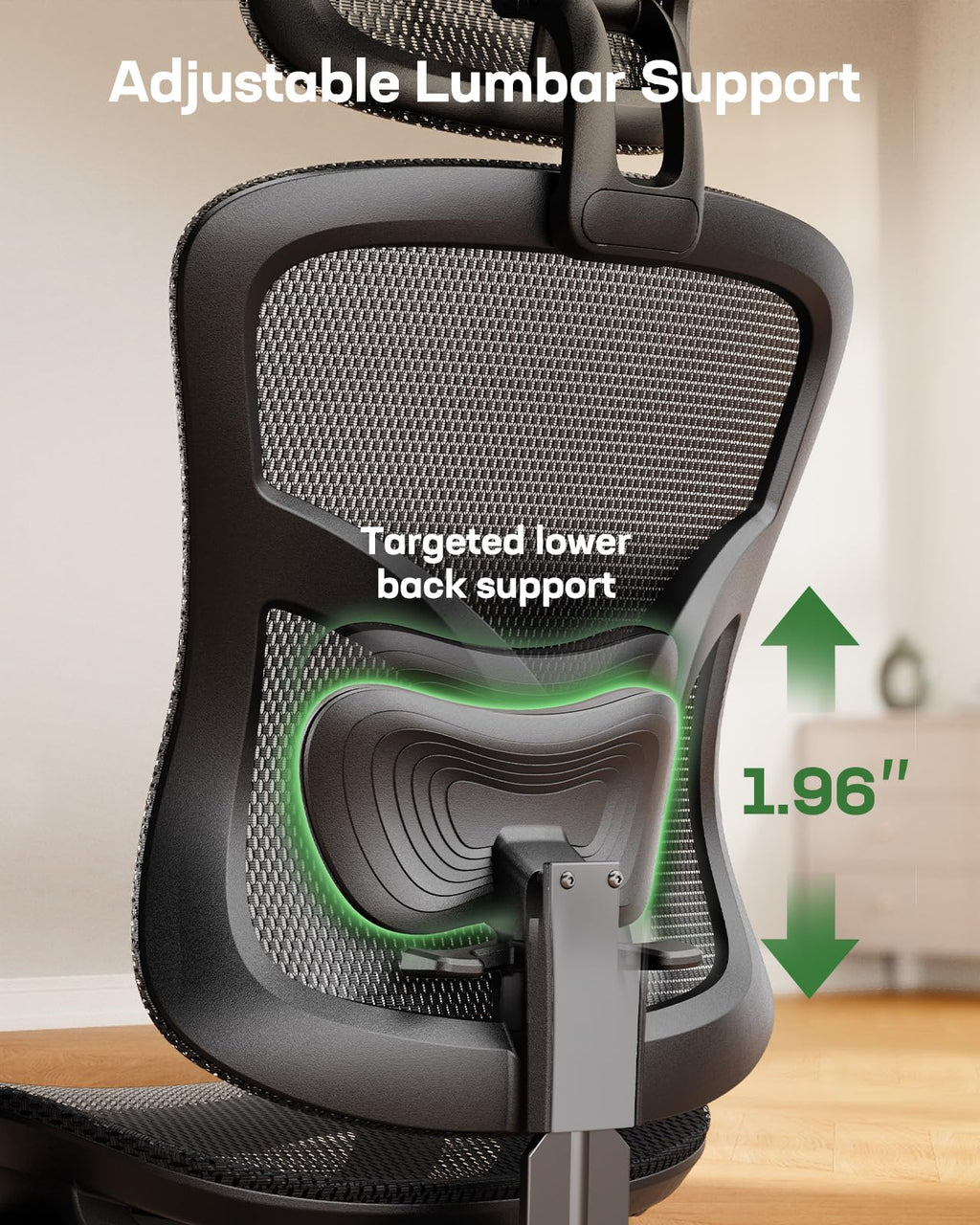 ComfortPro Ergonomic Office Chair: High Back Mesh with Adjustable Lumbar Support - Task & Tether