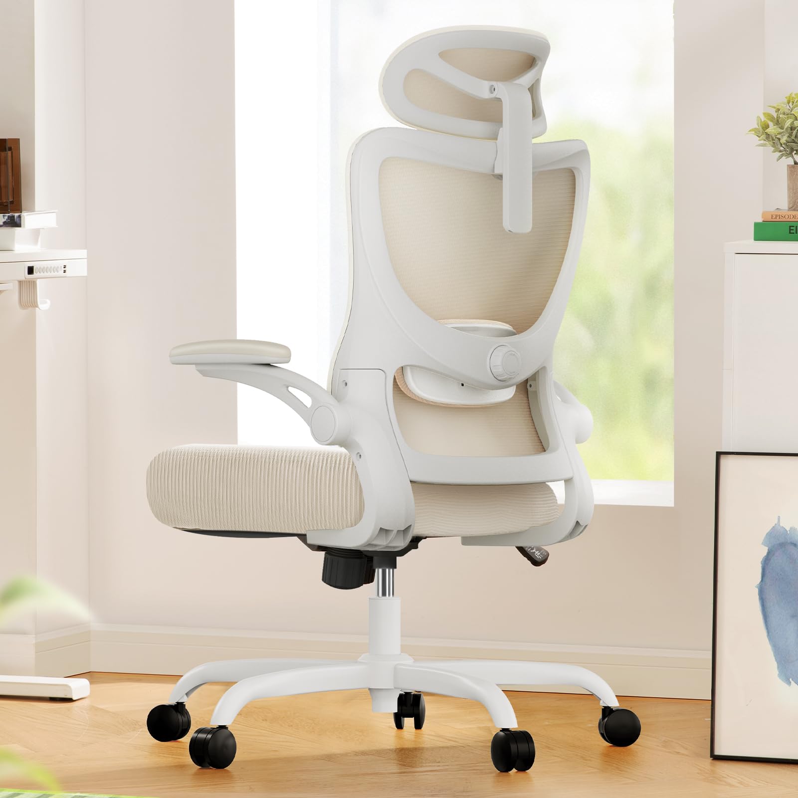 ComfortPro Ergonomic Office Chair: High Back Mesh with Adjustable Lumbar Support - Task & Tether