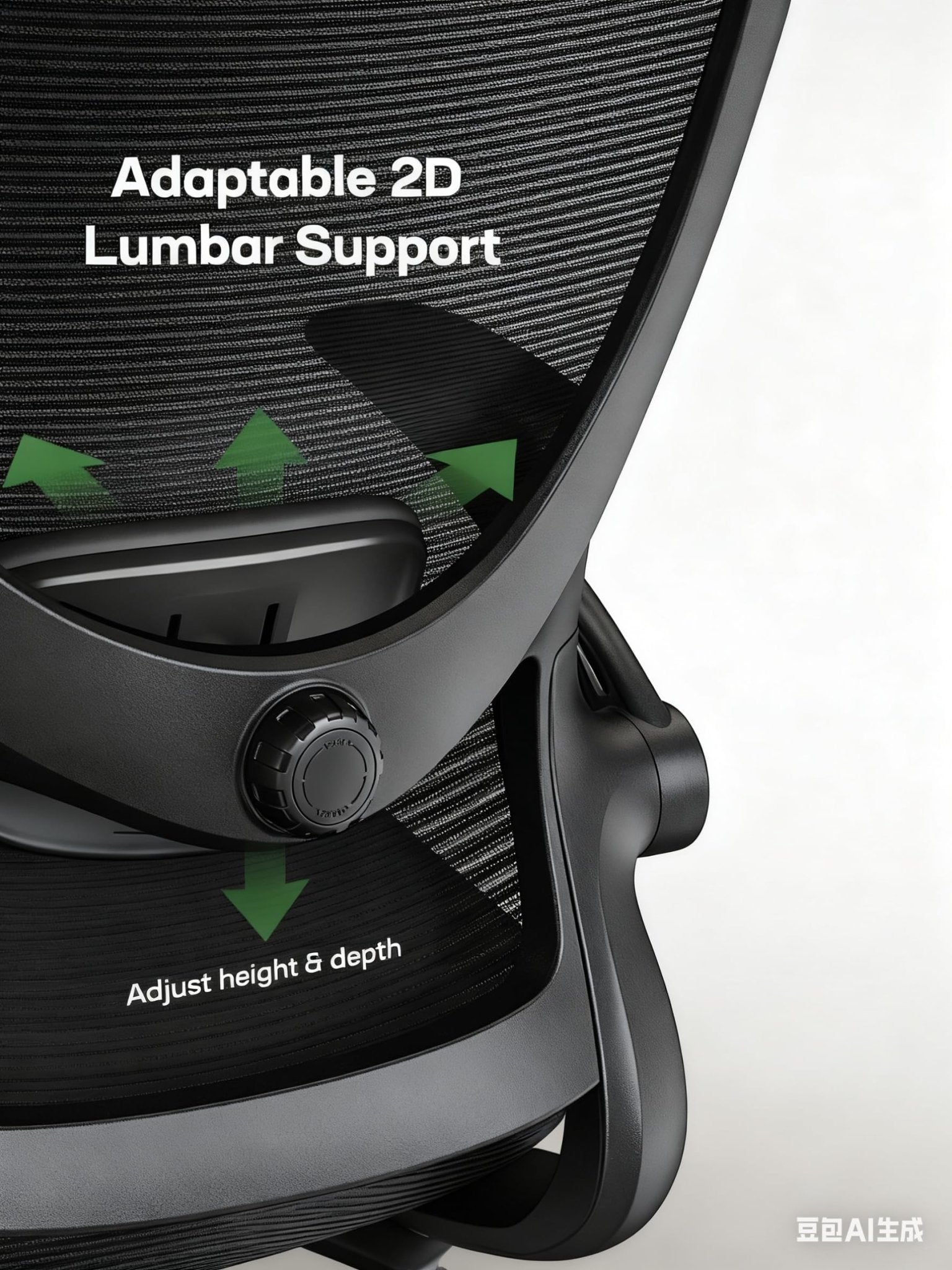 ComfortPro Ergonomic Office Chair: High Back Mesh with Adjustable Lumbar Support - Task & Tether