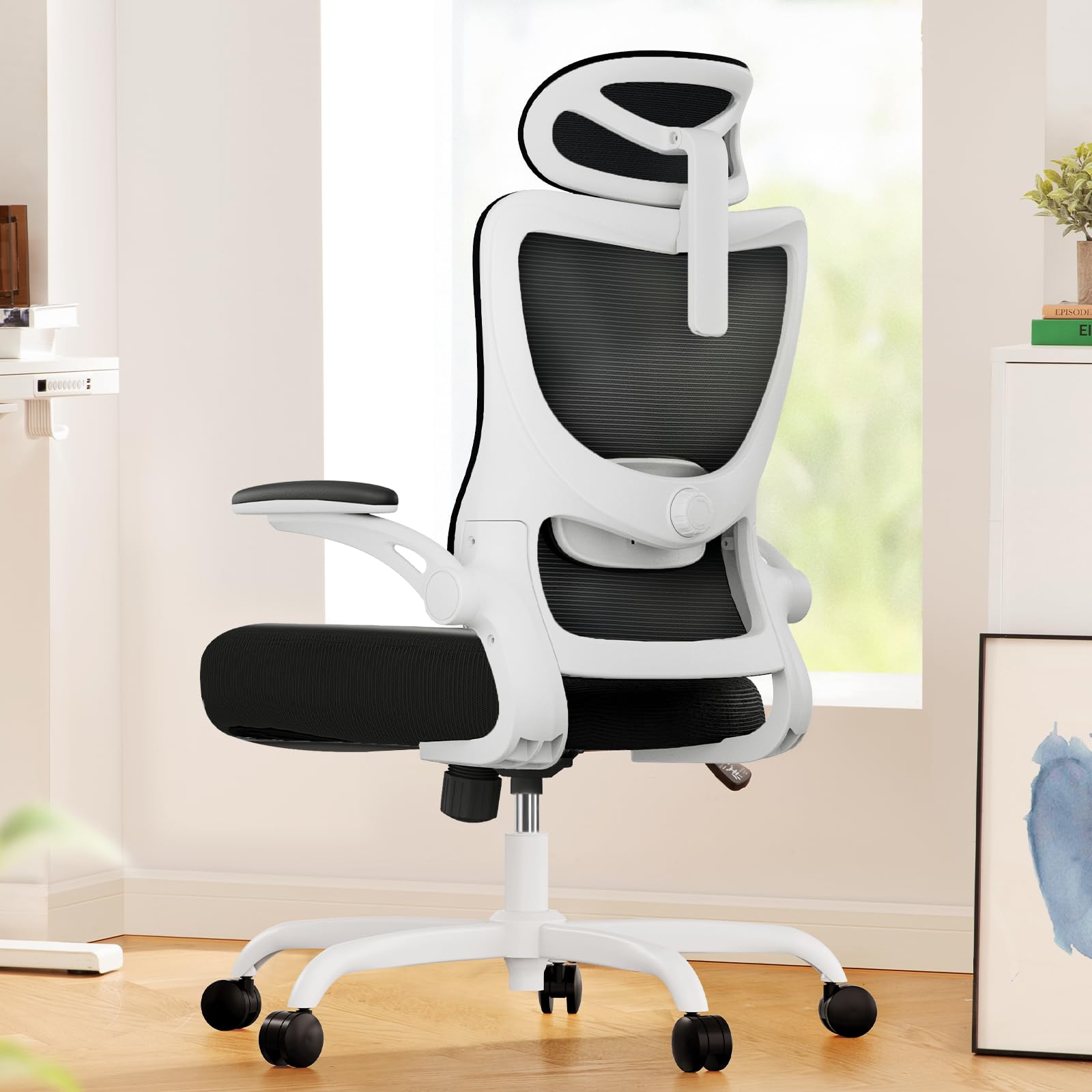 ComfortPro Ergonomic Office Chair: High Back Mesh with Adjustable Lumbar Support - Task & Tether