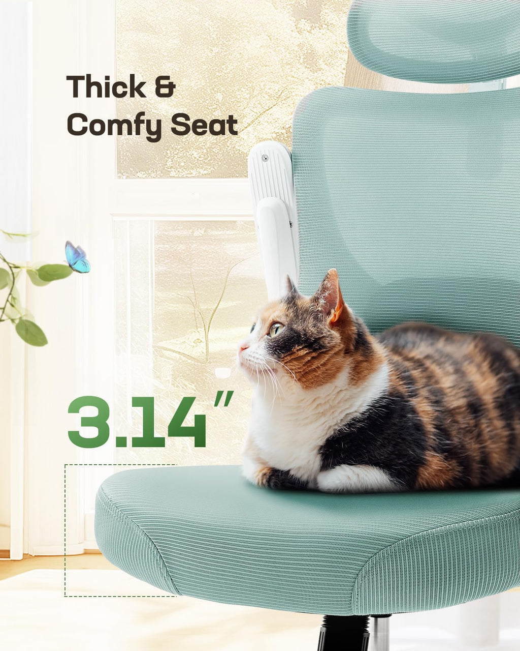 ComfortPro Ergonomic Office Chair: High Back Mesh with Adjustable Lumbar Support - Task & Tether