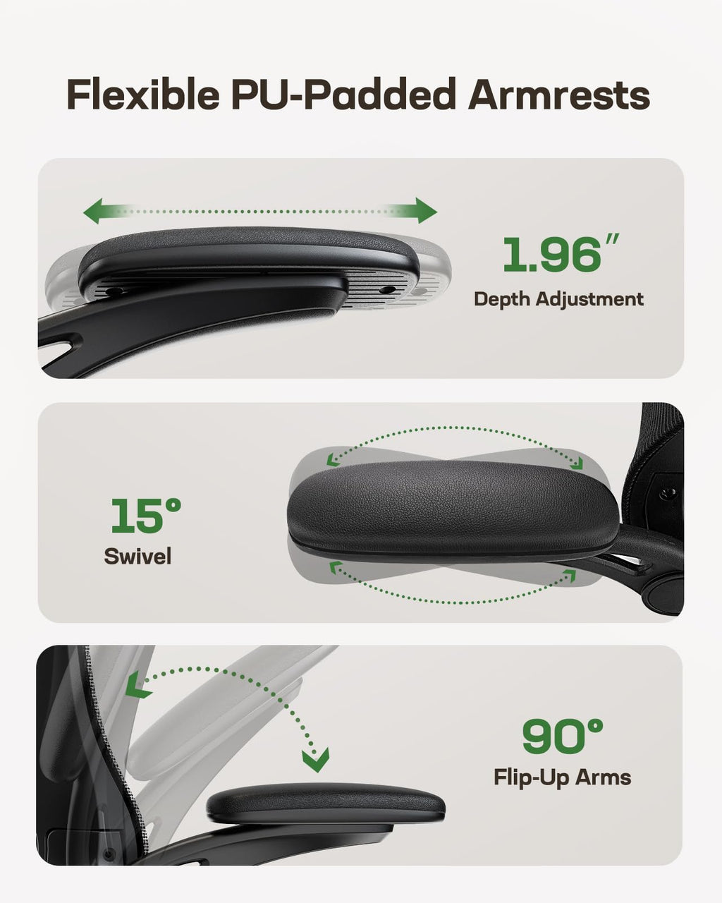 ComfortPro Ergonomic Office Chair: High Back Mesh with Adjustable Lumbar Support - Task & Tether