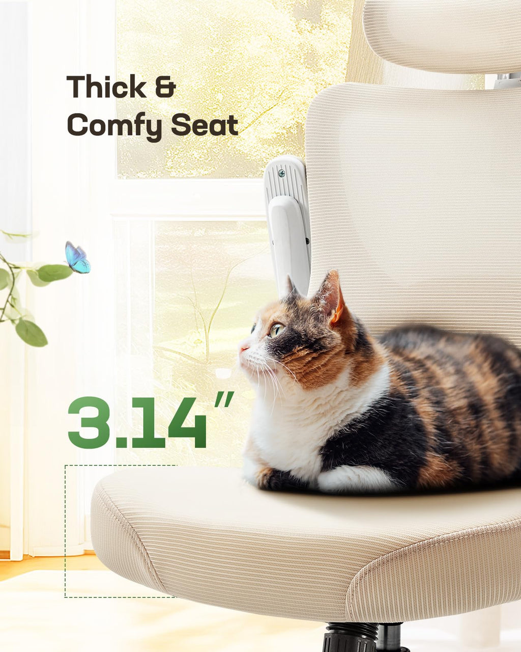 ComfortPro Ergonomic Office Chair: High Back Mesh with Adjustable Lumbar Support - Task & Tether