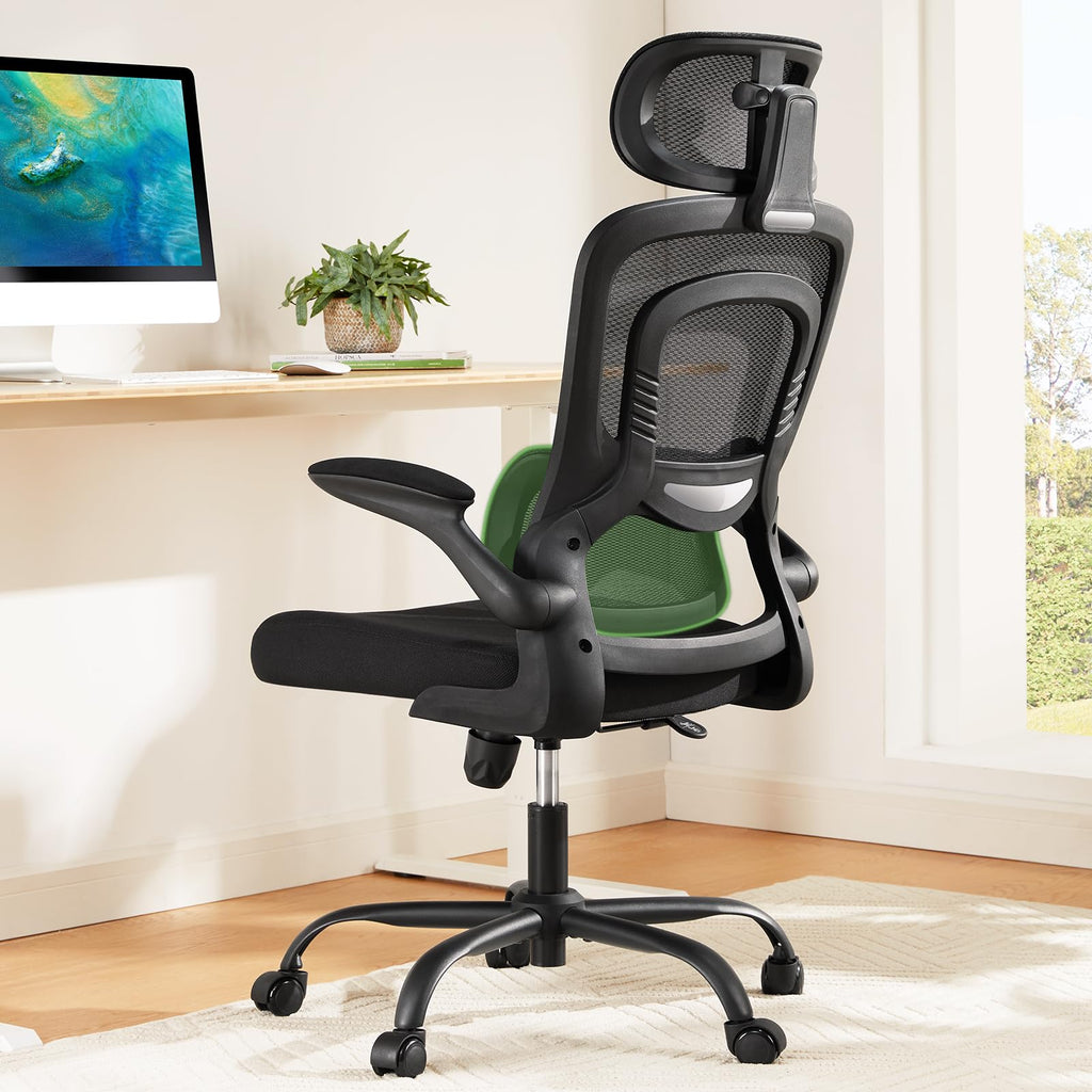 ComfortPro Ergonomic Office Chair: High Back Mesh with Adjustable Lumbar Support - Task & Tether