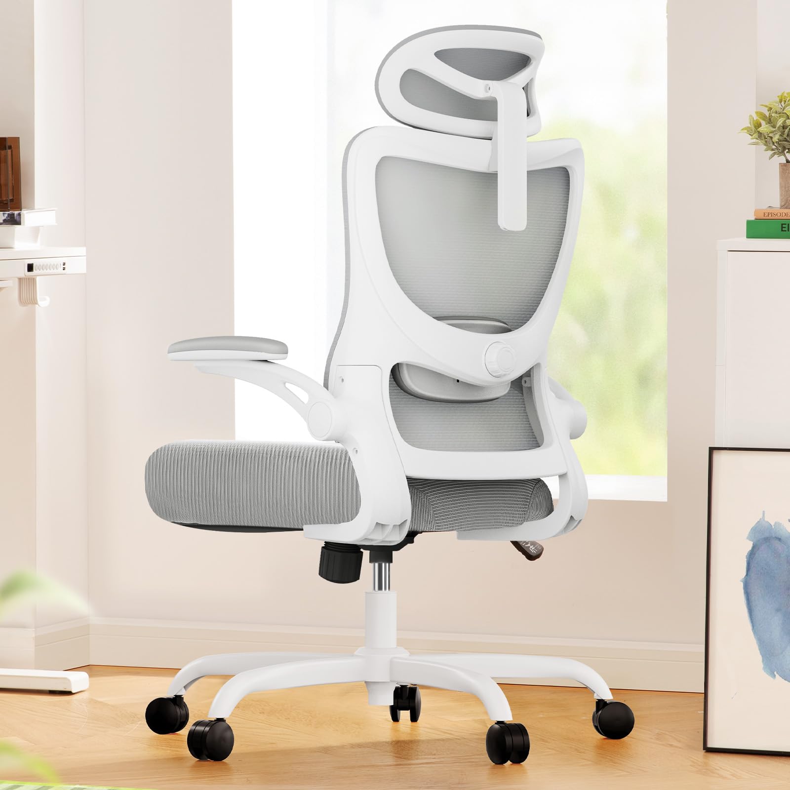 ComfortPro Ergonomic Office Chair: High Back Mesh with Adjustable Lumbar Support - Task & Tether