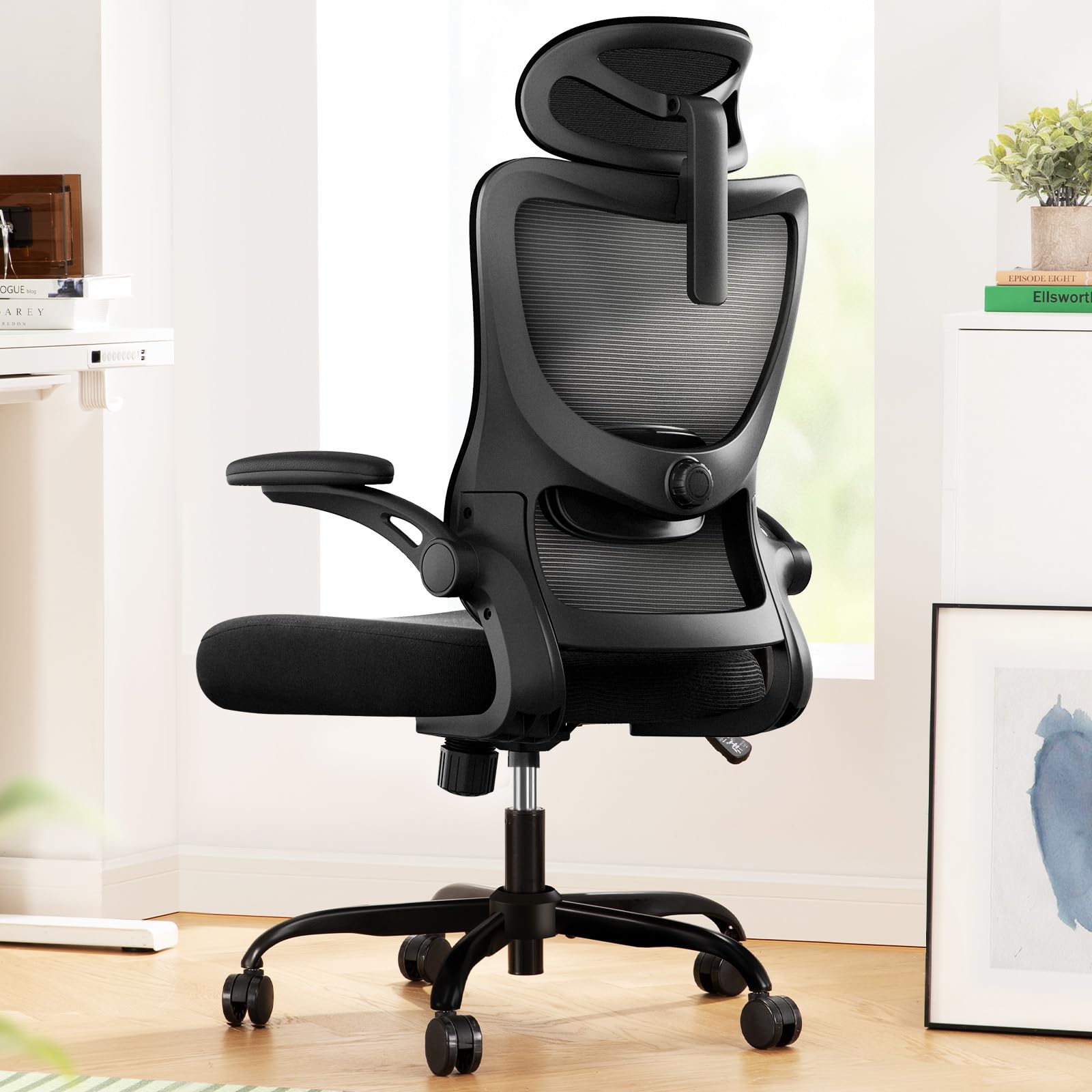 ComfortPro Ergonomic Office Chair: High Back Mesh with Adjustable Lumbar Support - Task & Tether