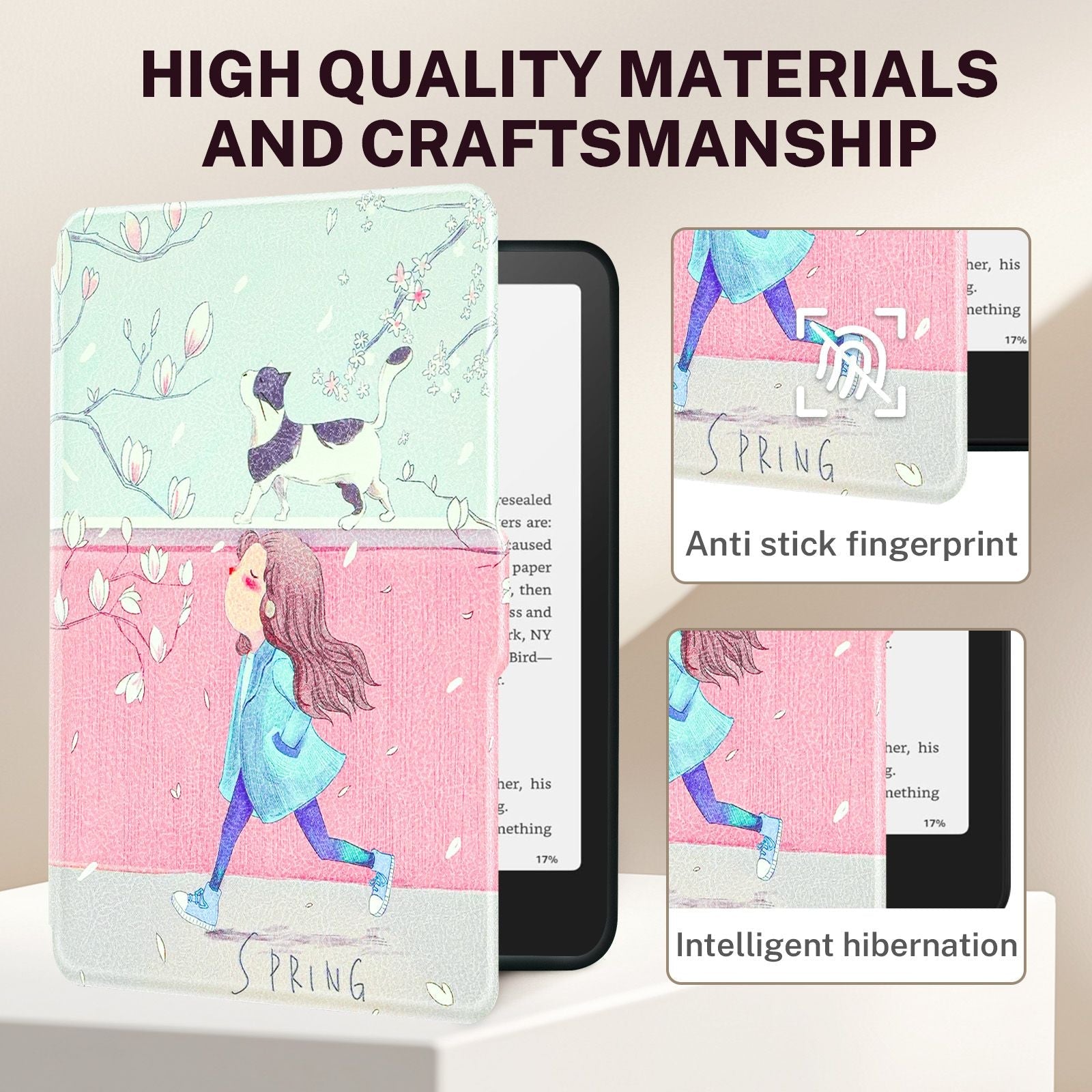 6 Inch Kindle Paperwhite Smart Case - Multiple Colors, Screen Protector - Ereader (2012-2017) - Task & Tether