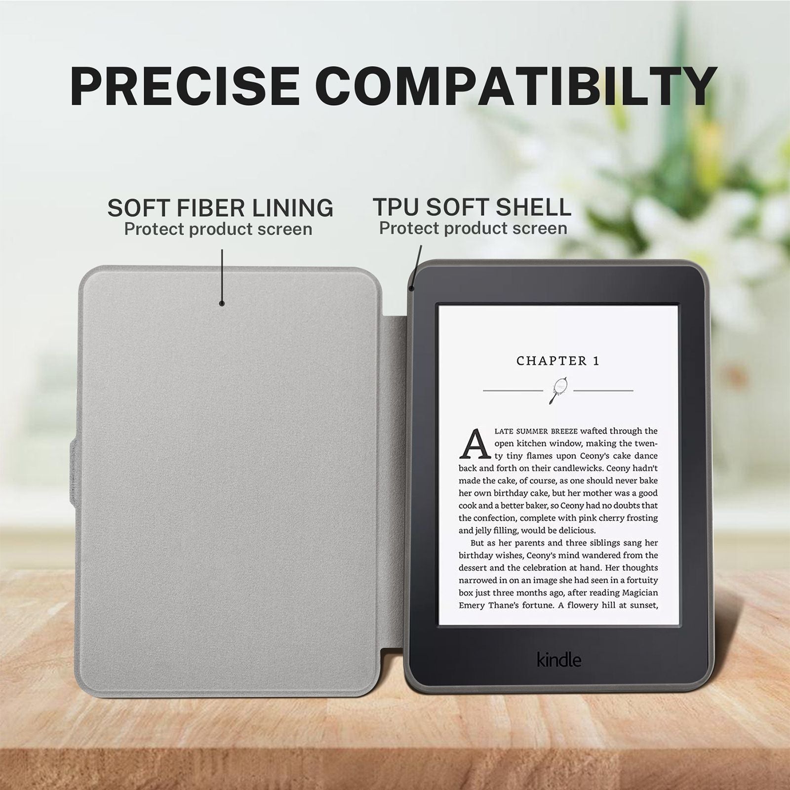 6 Inch Kindle Paperwhite Smart Case - Multiple Colors, Screen Protector - Ereader (2012-2017) - Task & Tether