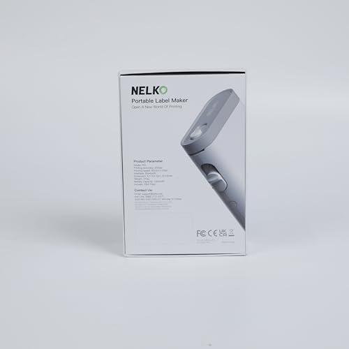 Nelko Wireless Bluetooth Label Maker Printer with Templates, White - Task & Tether