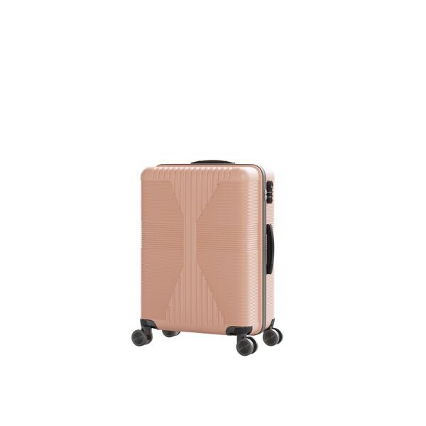 Non - TSA customs lock 3 - in - 1 PP trolley case, 20in, 24in, 28in PP rose gold - Task & Tether